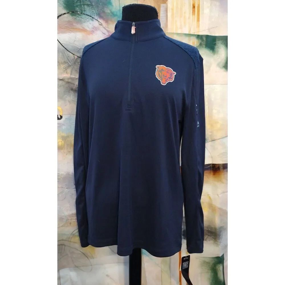 NFL Chicago Bears Majestic Cool Base 1/4 Zip Shirt Size Medium NWT